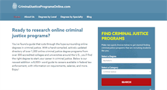 Desktop Screenshot of criminaljusticeprogramsonline.com